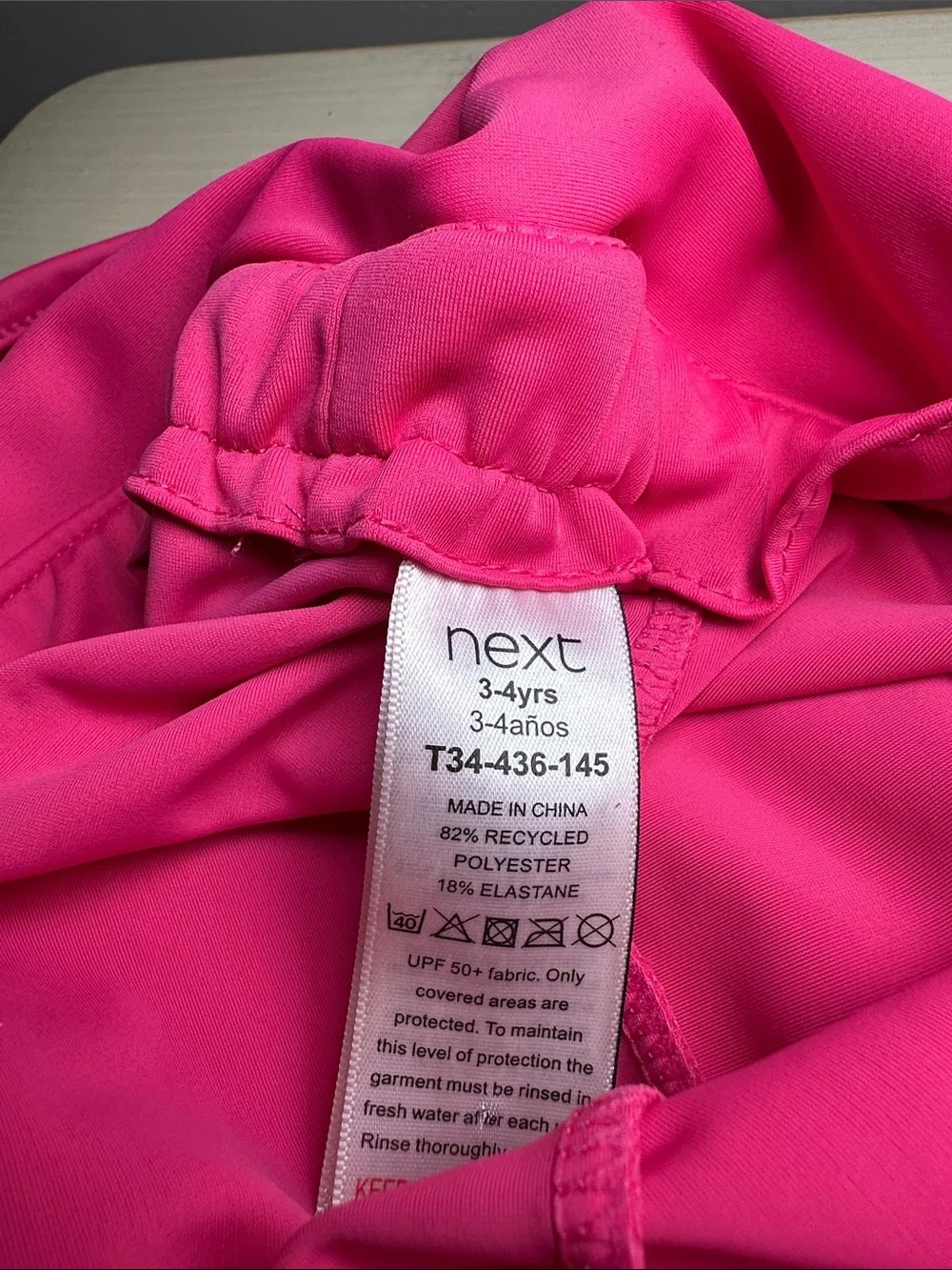 Next hot pink sun protection 50+ pool outdoor hat with ear covers